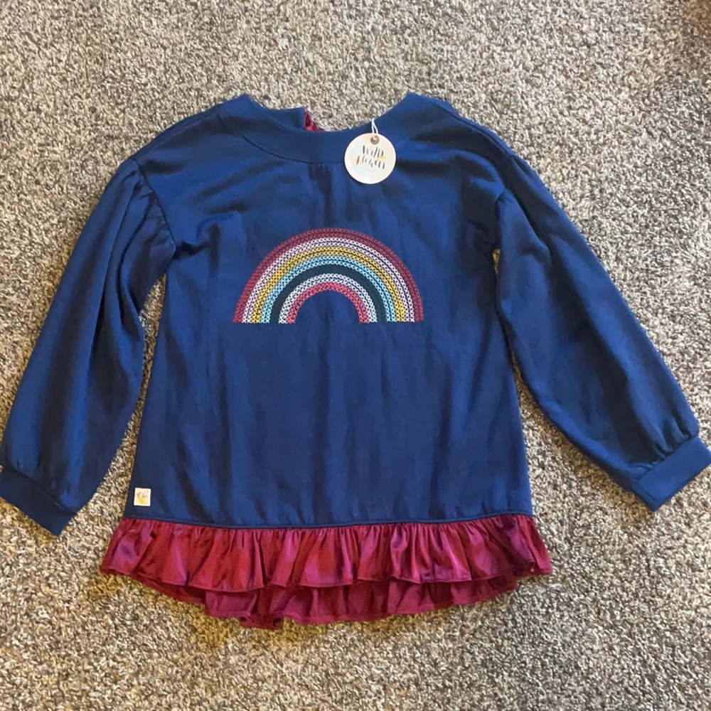 Wildflowers NWT shirt with rainbow size 14